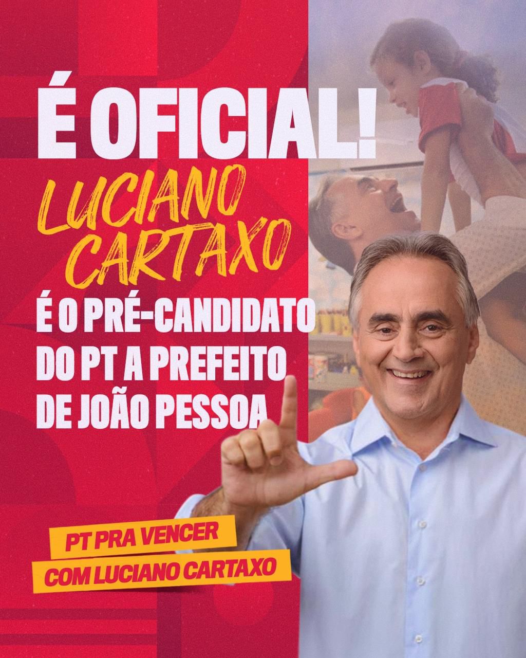 Luciano Cartaxo tem pré-candidatura a prefeito de João Pessoa homologada pelo PT: “Voltaremos a cuidar das pessoas!”